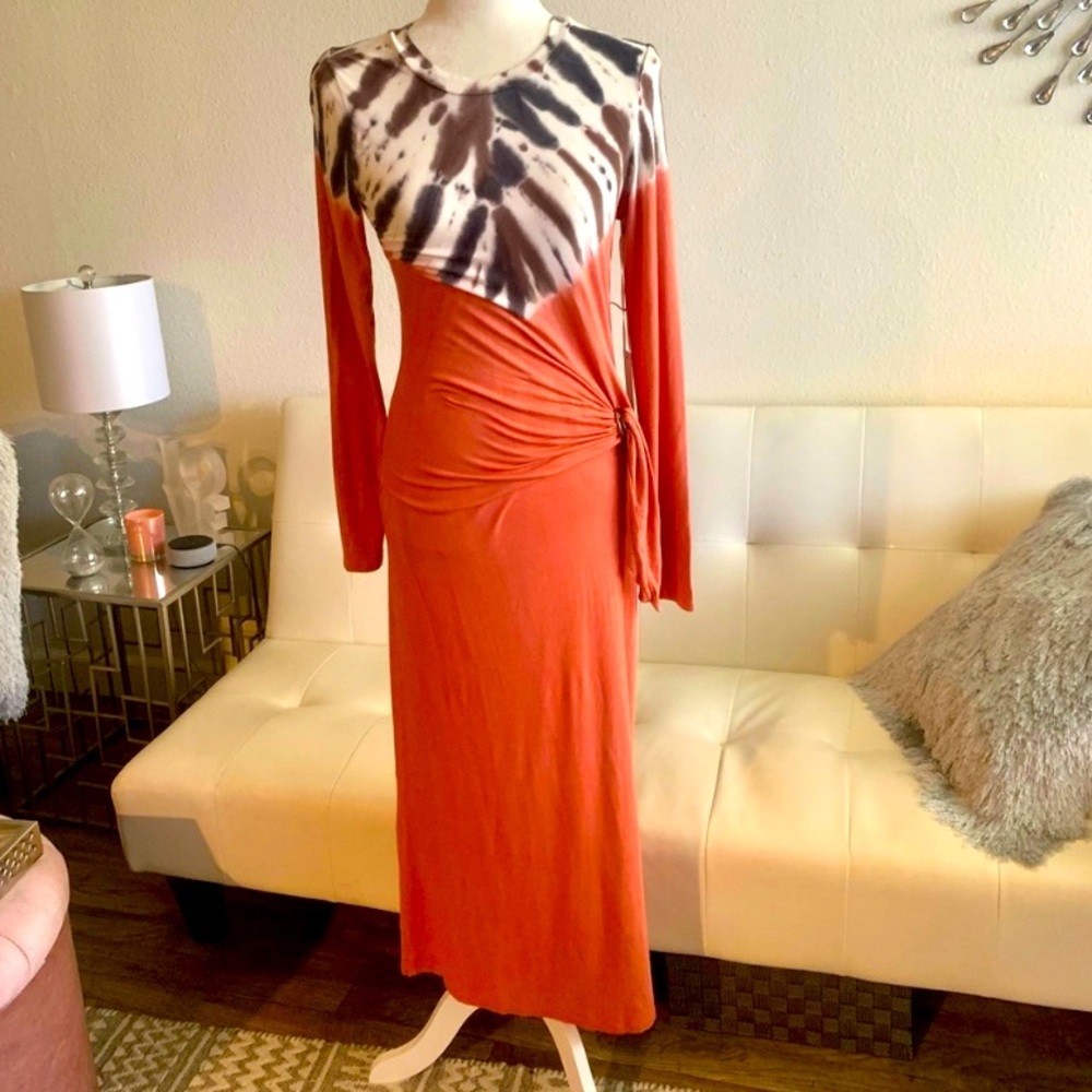 Young Fabulous&Broke beautiful orange tie dye maxi
